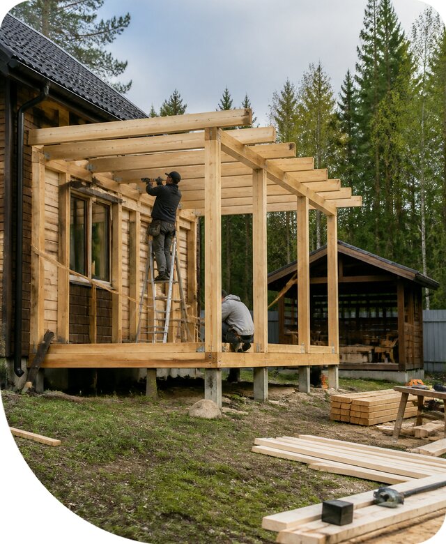 Строительство пристроек и построек на участке в Сергиеве Посаде